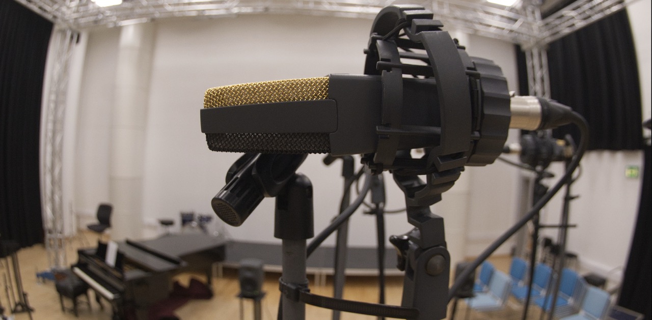 Microphone close-up in Phipps Hall